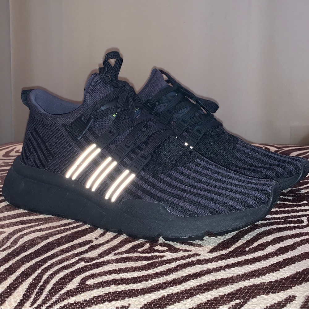 Adidas Black EQT Support Sneakers
